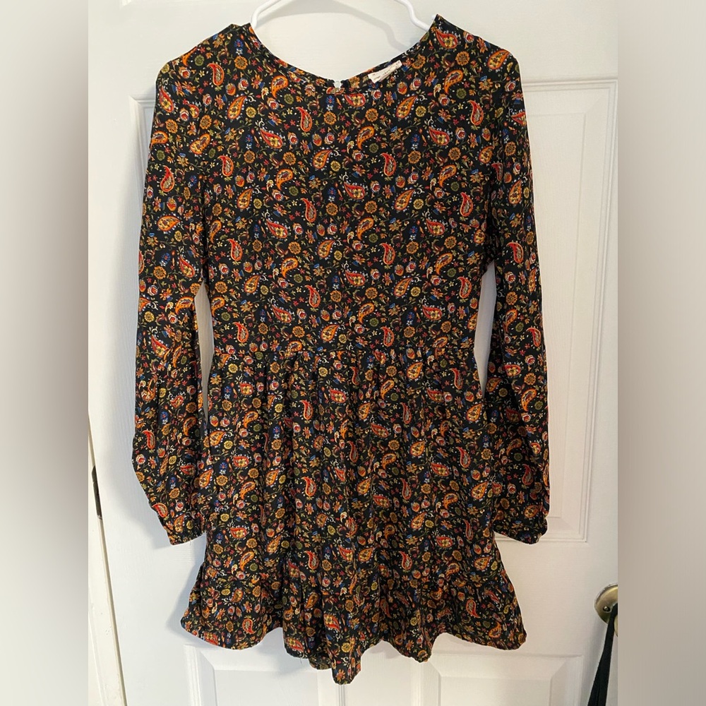 Floral Paisley Long Sleeve Dress